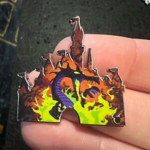 Disneyland wave B hidden Mickey maleficent castle Enamel Pin